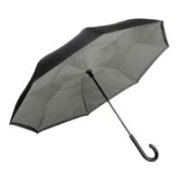 Kép 1/4 - OPPOSITE automata esernyő, fekete, sötét szürke