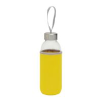 Kép 1/3 - TAKE WELL üvegpalack, kulacs, átlátszó, sárga
