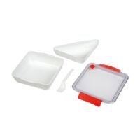 Kép 3/4 - DELICIOUS ételtároló doboz, fehér, vörös