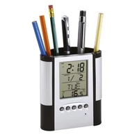 Kép 1/3 - BUTLER LCD-kijelzős ébresztőóra, fekete, ezüst