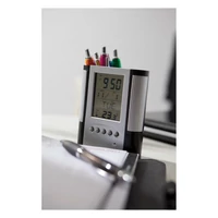 Kép 3/3 - BUTLER LCD-kijelzős ébresztőóra, fekete, ezüst