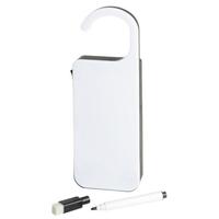 Kép 1/3 - DO NOT DISTURB LED-es ajtókilincs akasztó, fehér, fekete