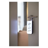 Kép 3/3 - DO NOT DISTURB LED-es ajtókilincs akasztó, fehér, fekete