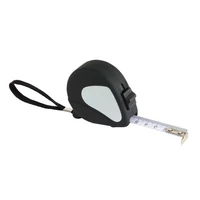 Kép 1/3 - WORKER mérőszalag csiptetővel, fekete, ezüst