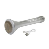 Kép 2/8 - CHOIR Bluetooth karaoke mikrofon, ezüst