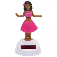 Kép 1/3 - HULA napelemes táncoló figura, rózsaszín