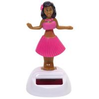 Kép 2/3 - HULA napelemes táncoló figura, rózsaszín