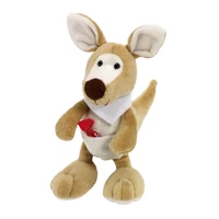 Kép 3/4 - JUMPER plüss kenguru, barna, fehér