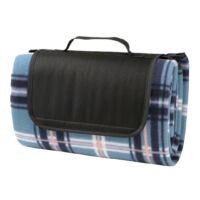 Kép 2/4 - OUTDOOR BREAK piknik takaró, pléd, fehér, fekete, kék