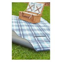 Kép 4/4 - OUTDOOR BREAK piknik takaró, pléd, fehér, fekete, kék