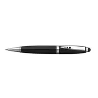 Kép 1/3 - TOUCH DOWN rozsdamentes acél toll, fekete, ezüst