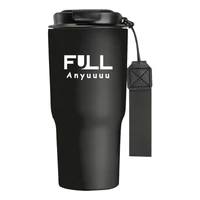 Kép 1/4 - FULLANYUUUU Rozsdamentes acél termosz pohár, 550 ml, fekete