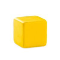 Kép 1/4 - SQUARAX Kocka alakú stresszlabda, sárga