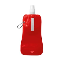 Kép 1/3 - GATES Összehajth. vizes palack 480ml, áttetsző piros