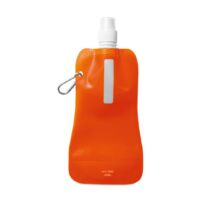 Kép 2/3 - GATES Összehajtható vizes palack, áttetsző narancssárga