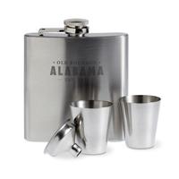 Kép 6/6 - SLIMMY FLASK SET Laposüveg poharakkal, matt ezüst