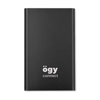 Kép 4/5 - POWERFLAT 4000 mAh alumínium powerbank, fekete