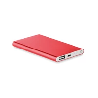 Kép 1/5 - POWERFLAT 4000 mAh alumínium powerbank, piros