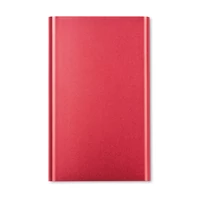 Kép 5/5 - POWERFLAT 4000 mAh alumínium powerbank, piros