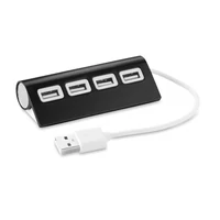Kép 1/4 - ALUHUB 4 portos USB, fekete