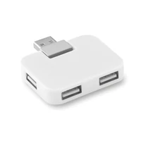 Kép 1/4 - SQUARE 4 portos USB elosztó, fehér