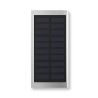 Kép 1/6 - SOLAR POWERFLAT 8000 mAh napelemes powerbank, matt ezüst