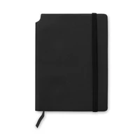 Kép 1/5 - SOFTNOTE A5 vonalas PU borítós notesz, fekete