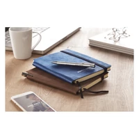 Kép 7/15 - SOFTNOTE A5 vonalas PU borítós notesz, kék