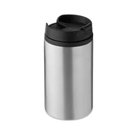 Kép 1/5 - FALUN Duplafalú úti bögre, 250 ml, matt ezüst