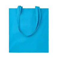 Kép 1/5 - COTTONEL COLOUR + Pamut bevásárlótáska, 140 g, türkiz