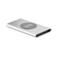 Kép 1/5 - POWER&WIRELESS 4000 mAh vez.nélk. powerbank, matt ezüst