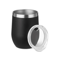 Kép 1/7 - CHIN CHIN Duplafalú bögre 300 ml, fekete