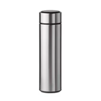 Kép 1/8 - POLE Palack hőmérővel 450 ml, matt ezüst