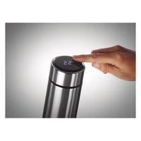 Kép 7/8 - POLE Palack hőmérővel 450 ml, matt ezüst