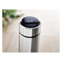 Kép 3/8 - POLE Palack hőmérővel 450 ml, matt ezüst