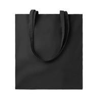 Kép 1/4 - COTTONEL COLOUR++ Pamut bevásárlótáska, 180 g, fekete
