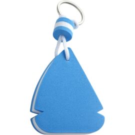 Vitorlás alakú lebegő kulcstartó, EVA, kék/fehér