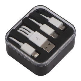 USB töltőkábel dobozban, fekete