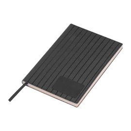 A5 PU borítású "Stripes" jegyzetfüzet, fekete