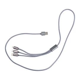 4 az 1-ben extra nagy töltőkábel, USB, Micro USB, , szürke