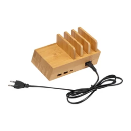 Vezeték nélküli töltő USB porttal, bézs