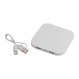 Vezeték nélküli töltő 2 USB-porttal, fehér