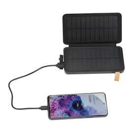 Napelemes power bank 8000 mAh, fekete