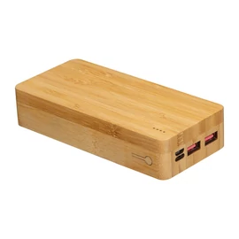 Bambusz power bank 20,000 mAH, bézs