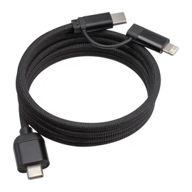 USB mágneses gyorstöltő kábel, fekete