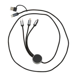 5 az 1-ben USB LED töltőkábel , fekete