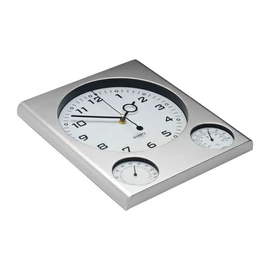 SILVER műanyag falióra, szürke