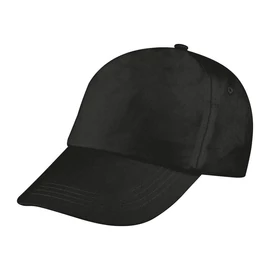 Vászon baseball sapka, 5 panel, fekete