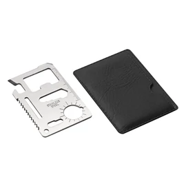 POCKET CARD multifunkciós túlélő kártya, eszköz, ezüst