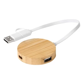 MULTIPLIER CIRCLE USB hub, elosztó, barna